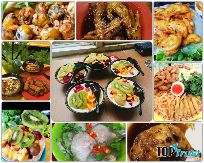 Đồ ăn hấp dẫn tại quán
