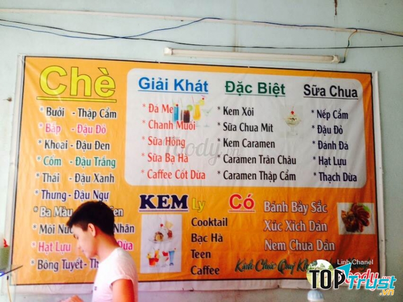 Thực đơn của quán Chè Sài Gòn - Đông Mỹ