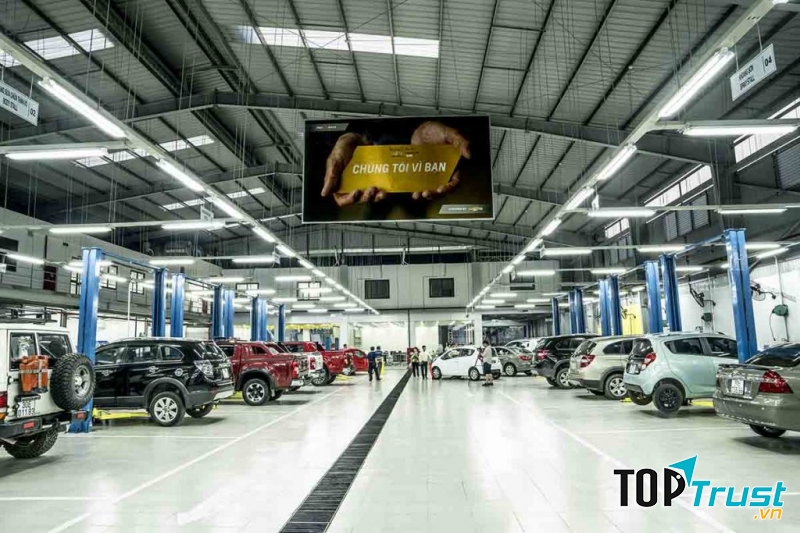 Khu xưởng sửa chữa của Đại lý Chevrolet Thăng Long