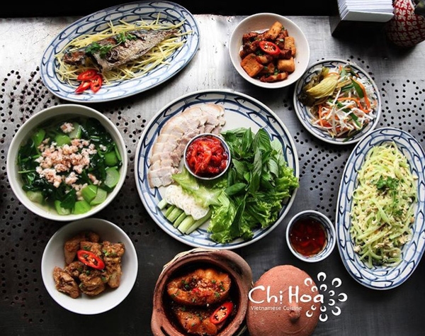 Bữa cơm tiêu biểu ở Chị Hoa Vietnamese Cuisine