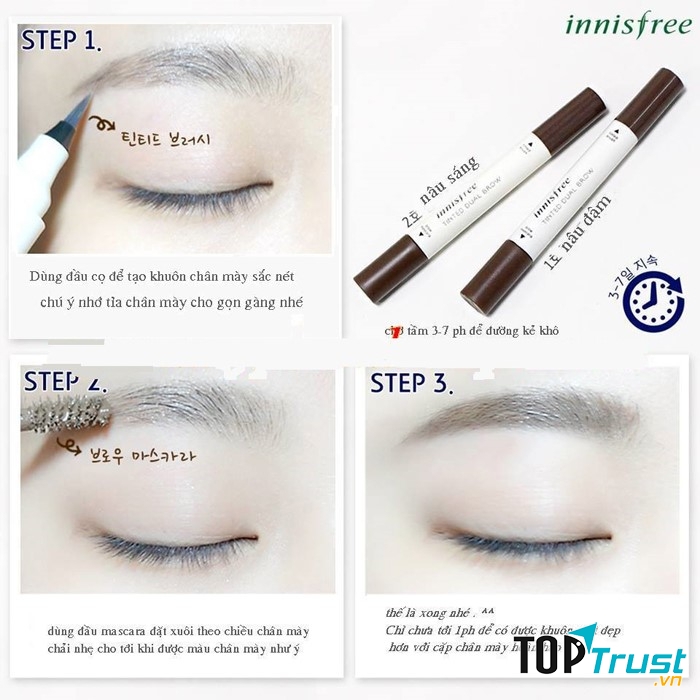 Chì kẻ chân mày Tinted Dual Brow - Innisfree
