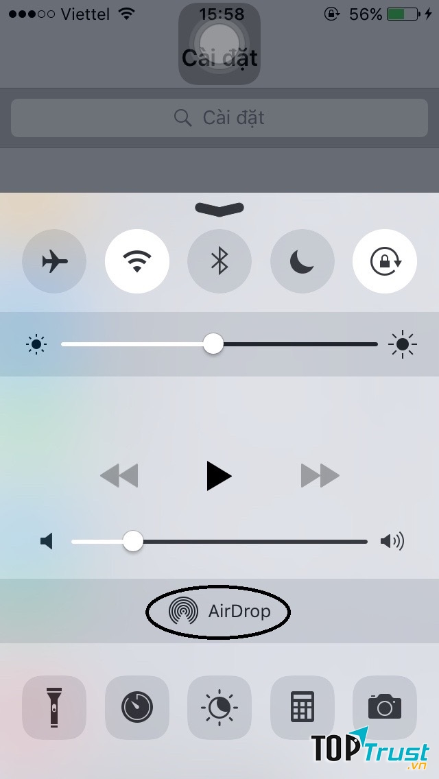 Tắt chế độ AirDrop khi không cần thiết