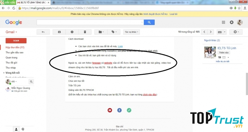 Chia sẻ Link tới trang Facebook của bạn ở bất kì đâu