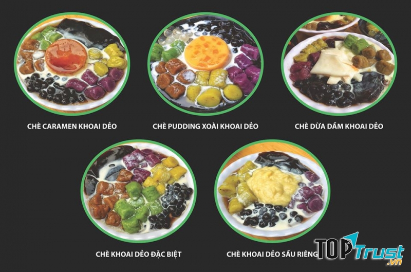 Những loại chè khoai dẻo quán phục vụ