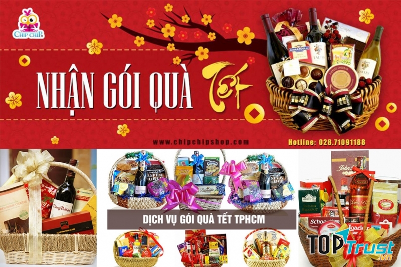 Dịch vụ gói quà tết phủ sóng hầu khắp Sài Thành