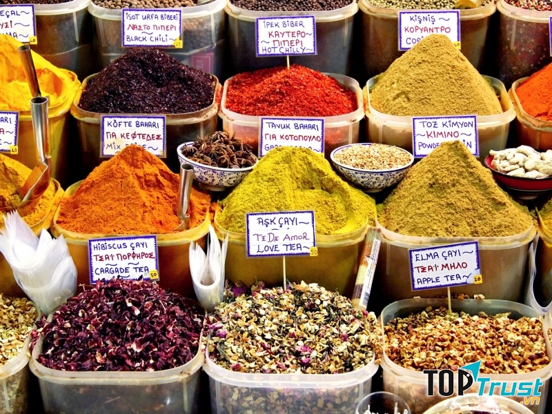 Các loại gia vị khác nhau