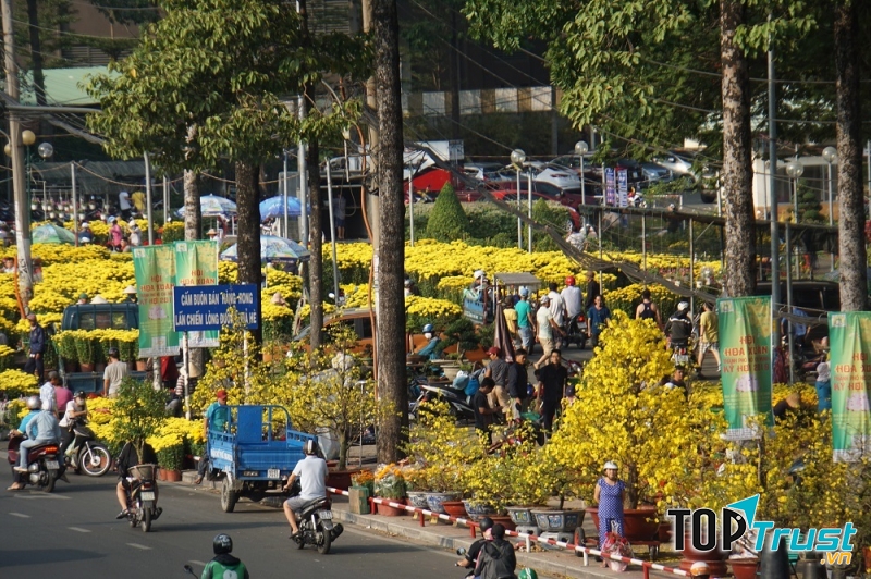 Chợ hoa Tết công viên Gia Định