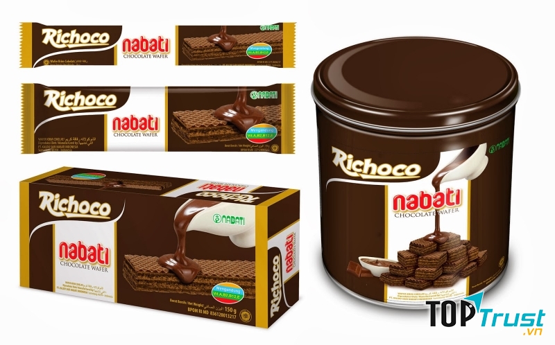 Richoco Nabati chocolate Wafer đã được bày bán phổ biến trên khắp thị trường Việt Nam.