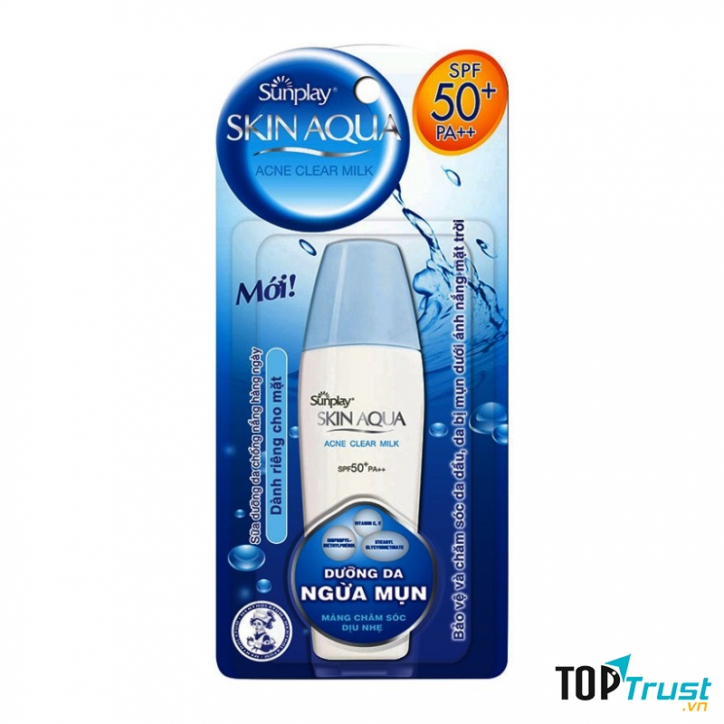 Sữa chống nắng ngừa mụn Sunplay Skin Aqua Acne Clear Milk