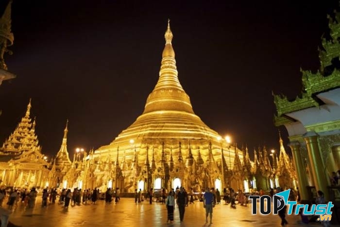 Chùa Shwedagon là điêm du lịch hấp dẫn ở Myanmar.