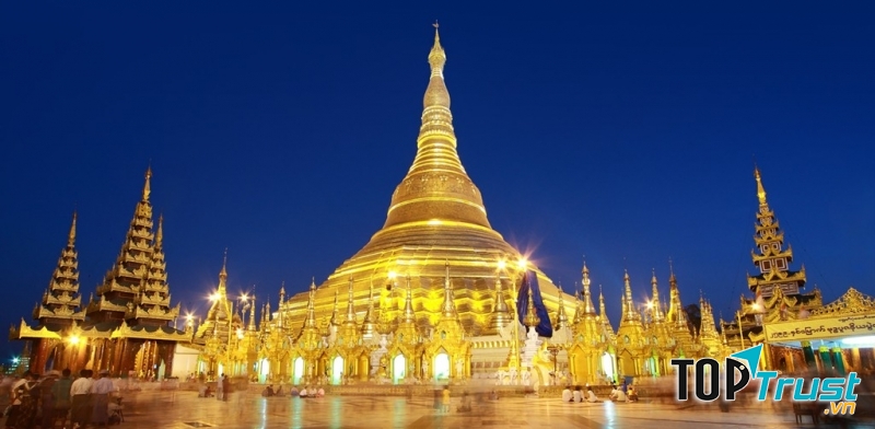 Chùa Shwedagon ở Myanmar.