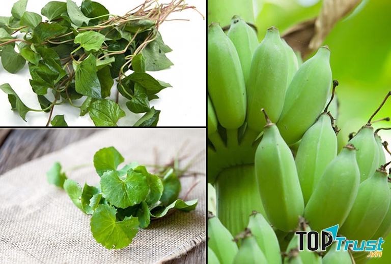 Bài thuốc chữa trào ngược dạ dày bằng chuối xanh, rau diếp cá và rau má đơn giản, dễ thực hiện
