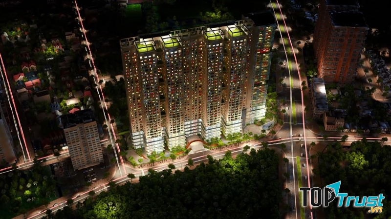 Vẻ đẹp huyền bí về đêm của chung cư Ecolife Capitol