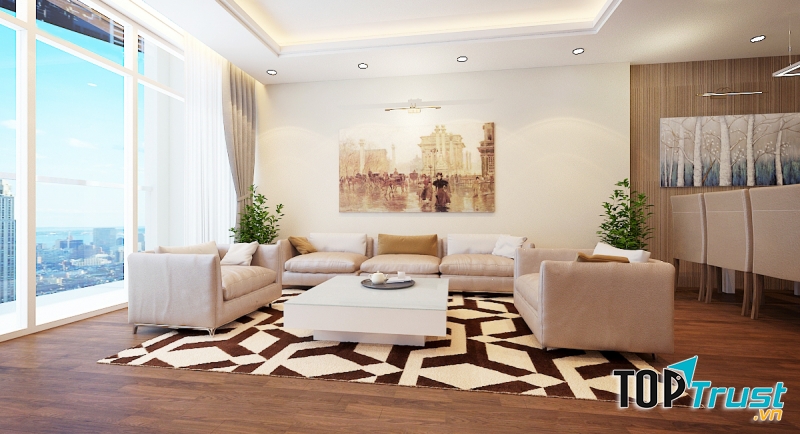 Nội thất chung cư Hoàng Cầu SkyLine