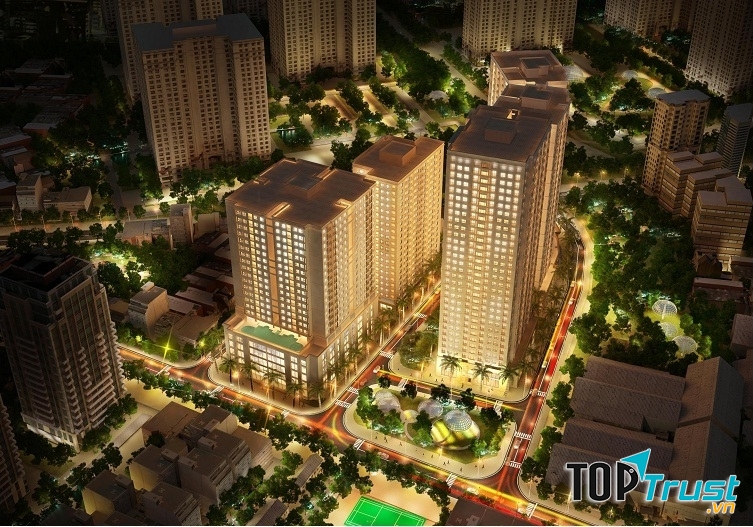 Phối cảnh dự án New Horizon City về đêm