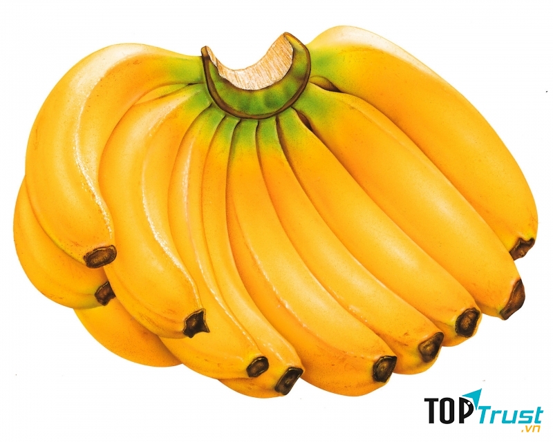 Trong chuối có nhiều vitamin, là nguồn bổ trợ năng lượng không thể thiếu những ngày Tết