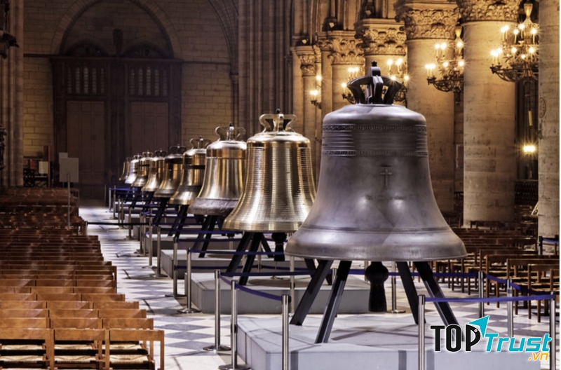 Chuông bên trong Nhà thờ Đức Bà Paris được đúc mới