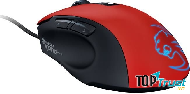 Chuột Gaming Roccat Mouse Kone Pure tạo cho mình một sức hút bí hiểm đầy mạnh mẽ với bảng 16.8 triệu sắc màu