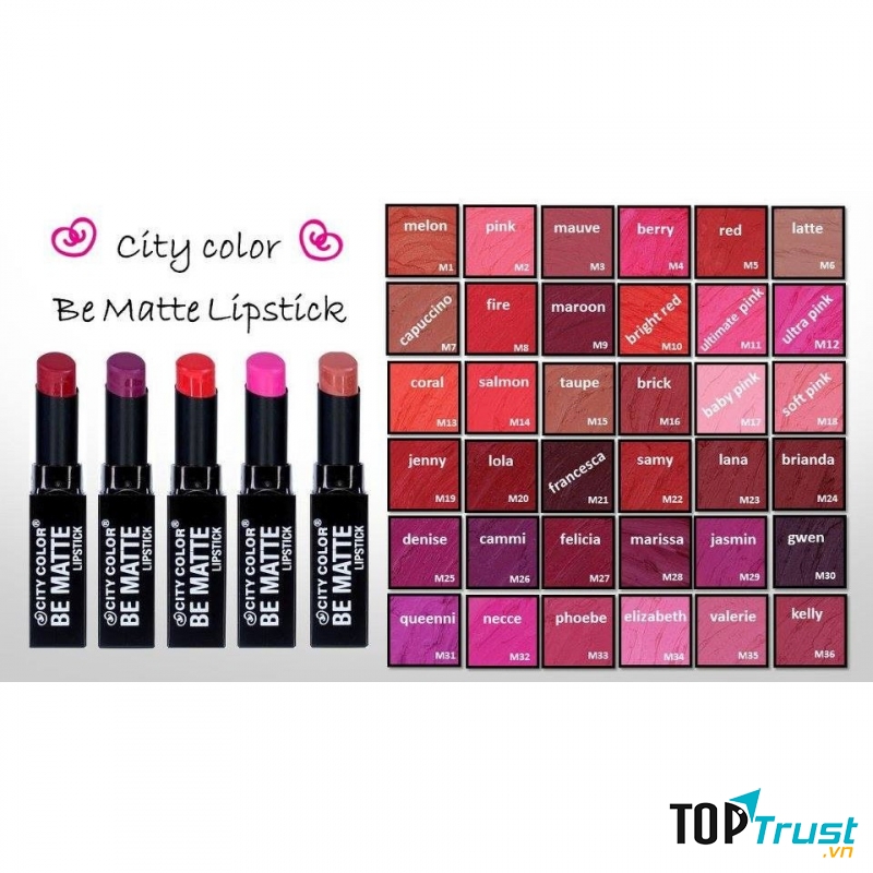 dòng son City Color Be Matte nổi đình đám.