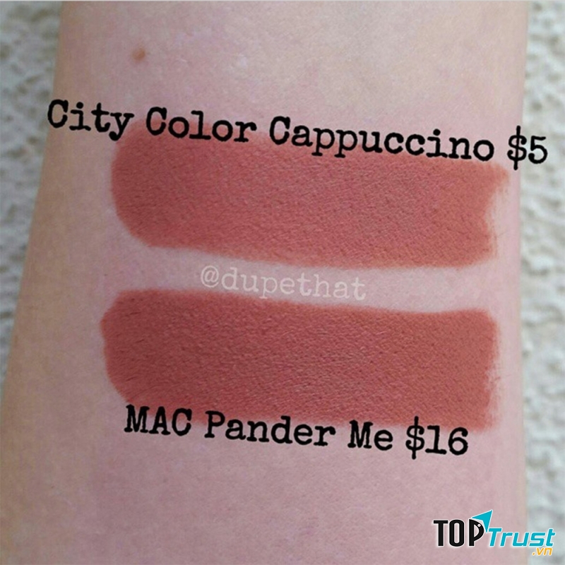 Swatch City Color Cappuchino ( bản douple của M.A.C Pander) - nguồn internet