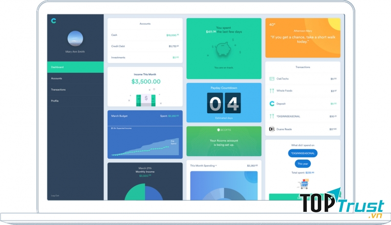 Ứng dụng quản lý tài chính Clarity Money