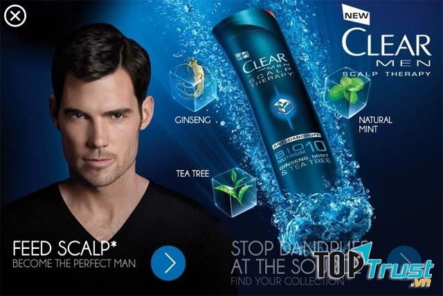 Clear Men là sản phẩm dầu gọi yêu thích với nam giới