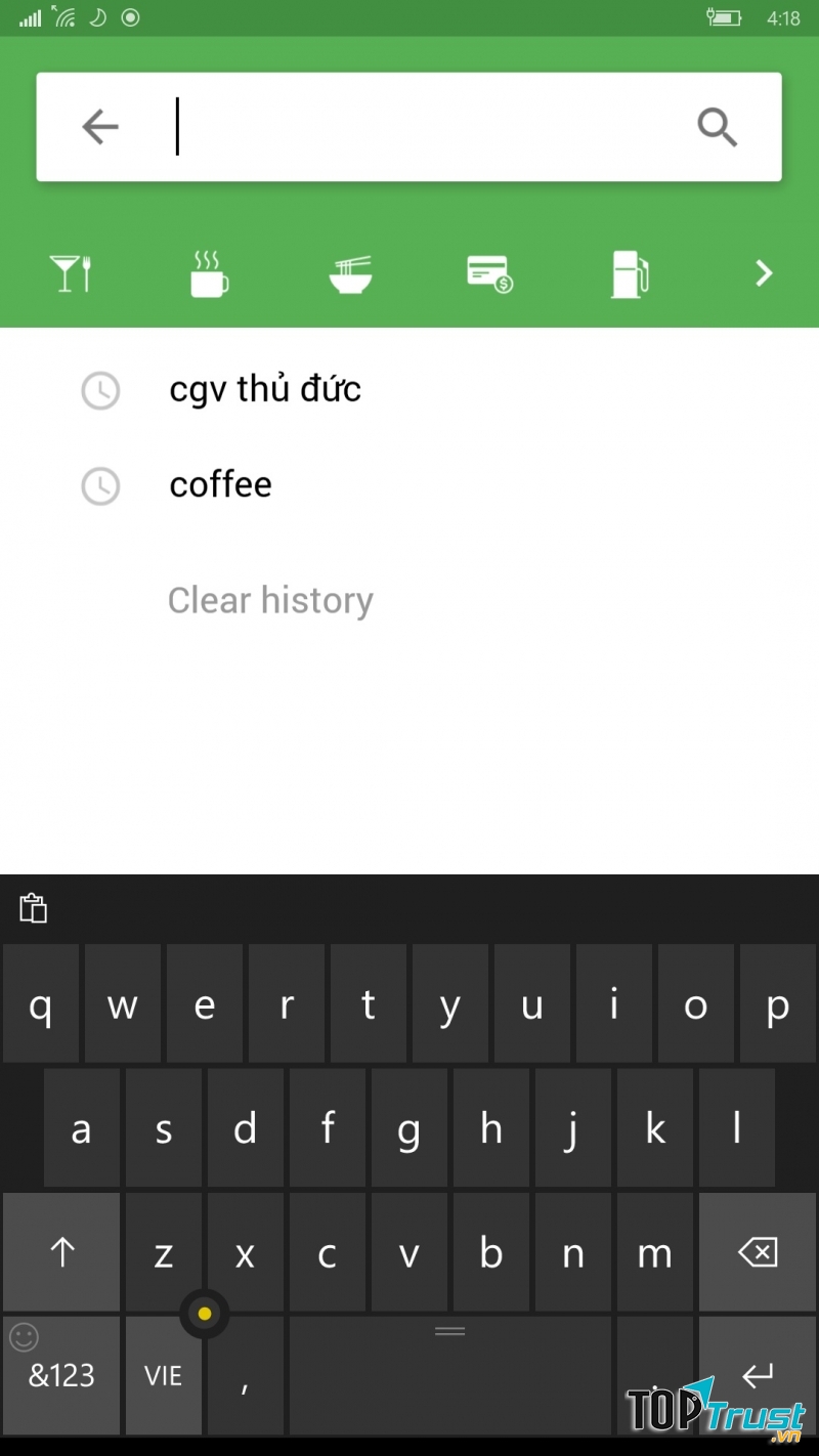 Cốc Cốc Map hỗ trợ tìm kiếm địa điểm