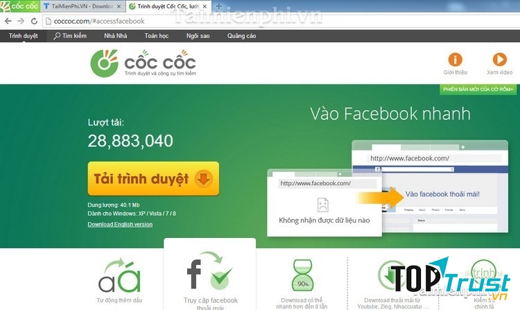 COCCOC – trình duyệt hỗ trợ Download tốt nhất