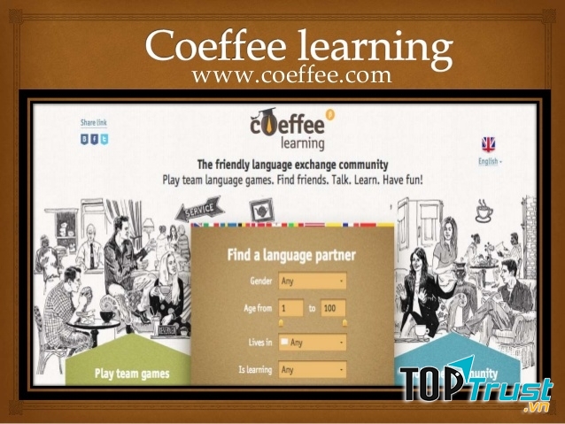 Giao diện của Coeffee Learning