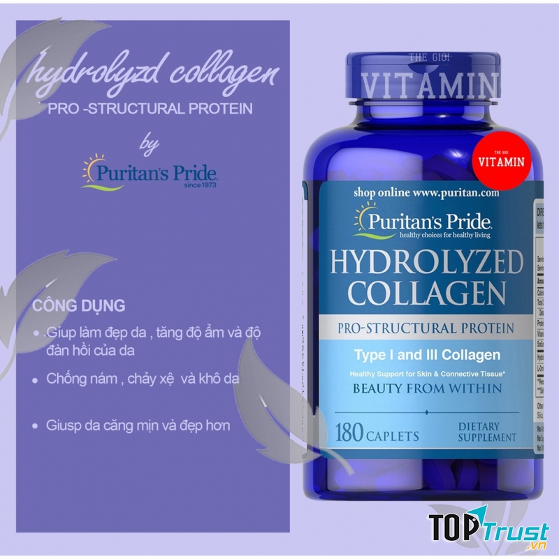 Collagen thủy phân Puritan's Pride Hydrolyzed Collagen