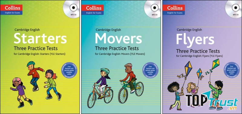 Collins three pactise tests Pre A1 Starters - A1 Movers - A2 Flyers
