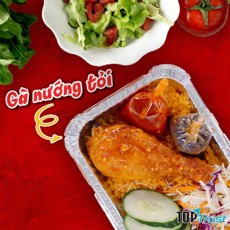 Cơm gà nướng tỏi