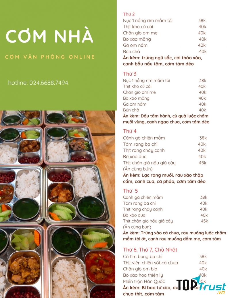 Cơm Nhà - Cơm Văn Phòng Online