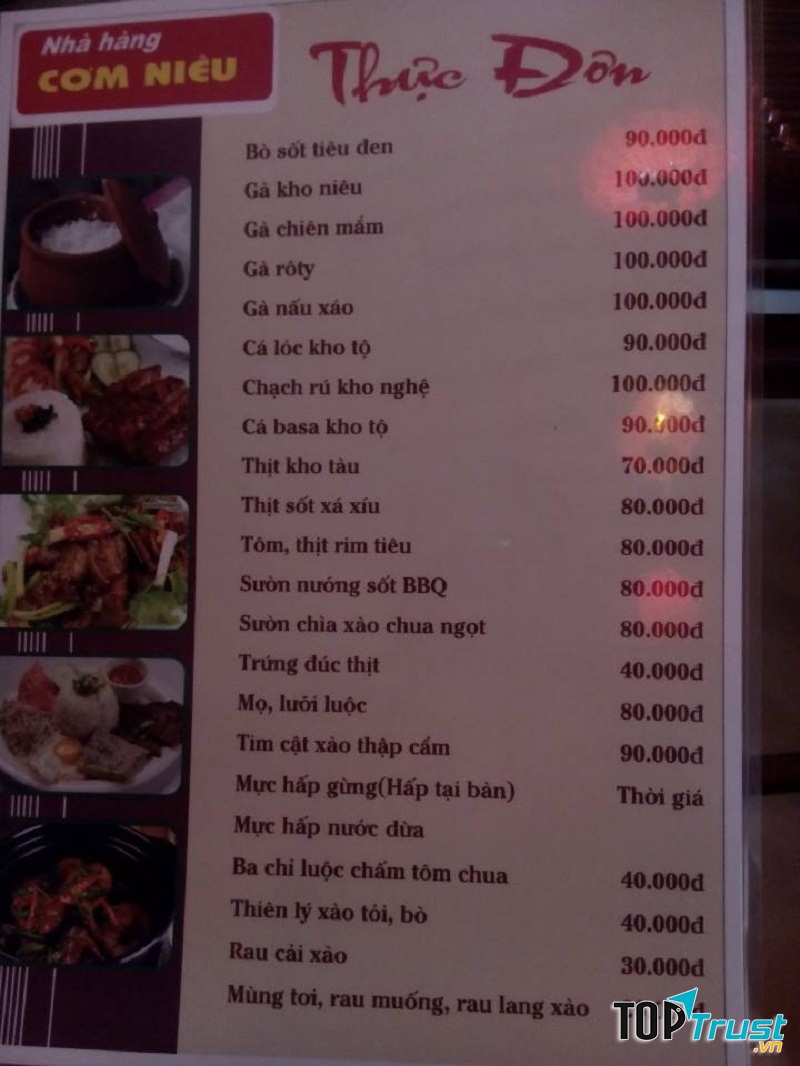 Thực đơn món chính