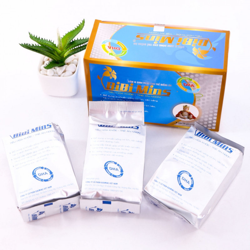 ﻿Cốm vi sinh Bibi Mins kích thích trẻ ăn ngon
