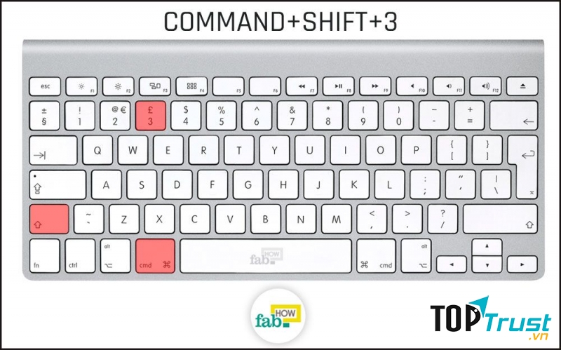Chụp ảnh màn hình với Command + Shift + 3 hoặc 4