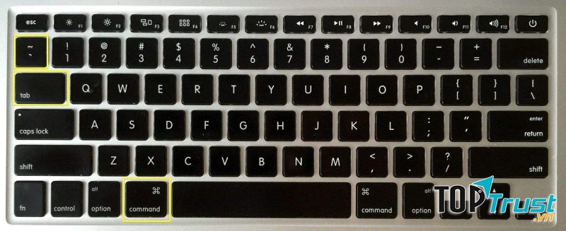 Chuyển đổi giữa các ứng dụng với Command + Tab và Command + ~