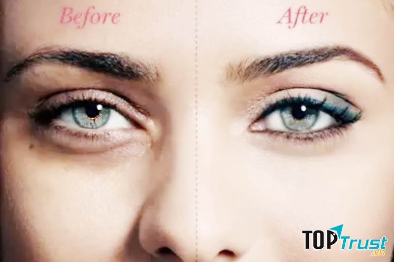 Các khuyết điểm của đôi mắt sẽ được Concealer làm mờ đi một cách hòan hảo.