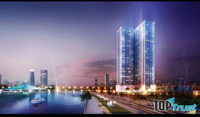 Từ Condotel Đà Nẵng, bạn sẽ được trực tiếp ngắm nhìn dòng sông Hàn thơ mộng