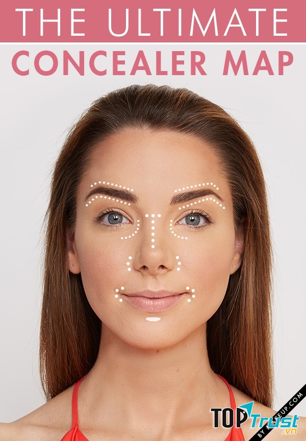 Những vị trí cần highlight trên gương mặt