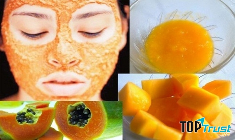 Dùng hỗn hợp đu đủ làm đẹp da