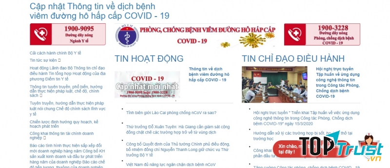 Cổng thông tin điện tử Bộ Y Tế (MOH)