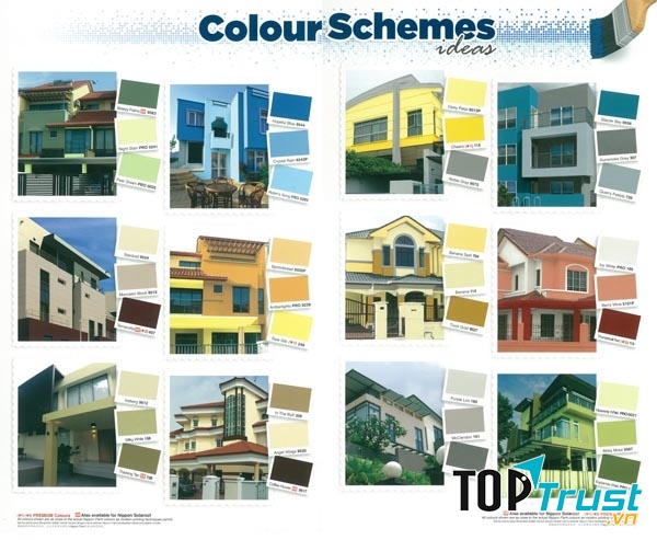 Mẫu catalogue xây dựng nhà ở với những gợi ý về màu sơn đẹp