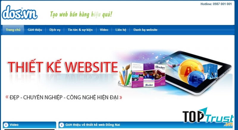 DOS cam kết sẽ mang lại trang web với giao diện đẹp mắt, thu hút, bảo mật