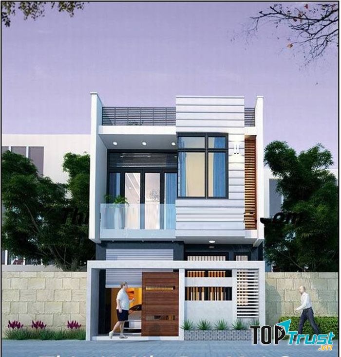 Mẫu nhà 2 tầng do Công ty TNHH Hoàng Đãi thi công