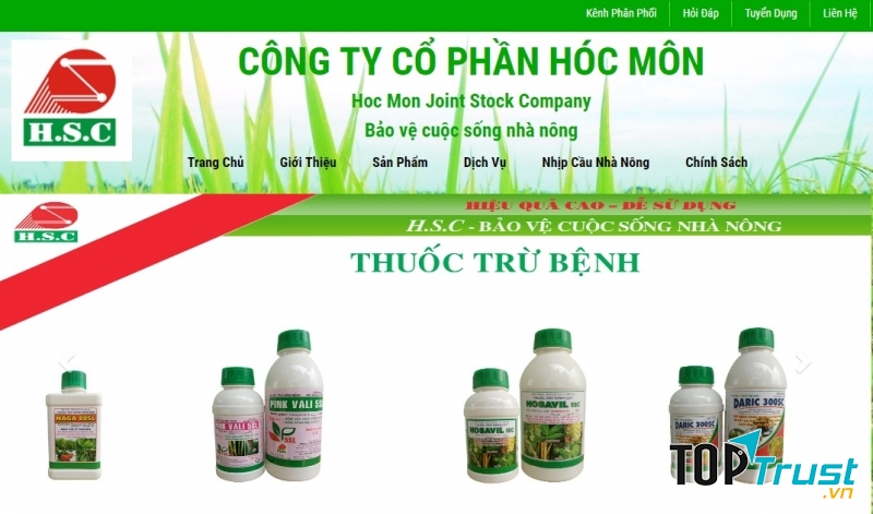 Website của Công Ty Cổ Phần Hóc Môn