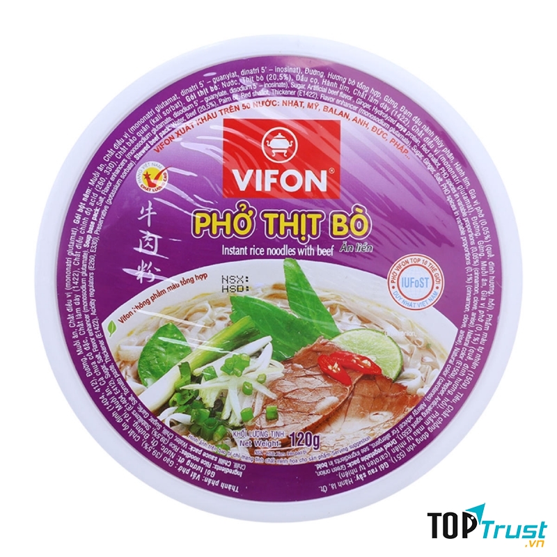 Sản phẩm phở thịt bò ăn liền Vifon