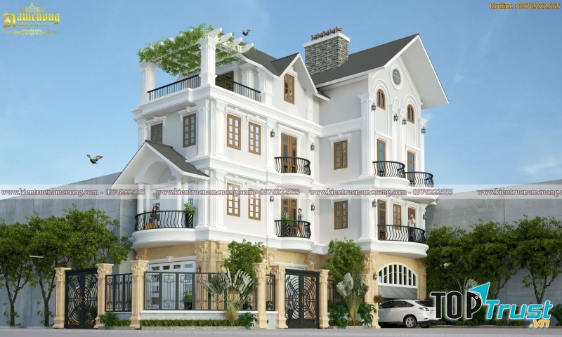 Thiết kế biệt thự tân cổ điển, Hải Phòng.