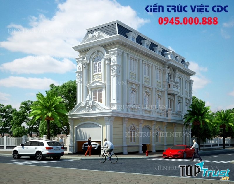 Thiết kế nhà ống kiến trúc Pháp tại Tân Quang, Văn Lâm, Hưng Yên.