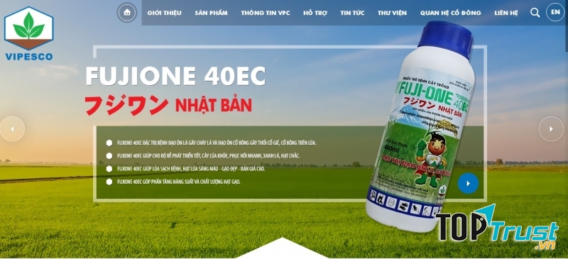Website của Công Ty Cổ Phần Thuốc Sát Trùng Việt Nam (VIPESCO)